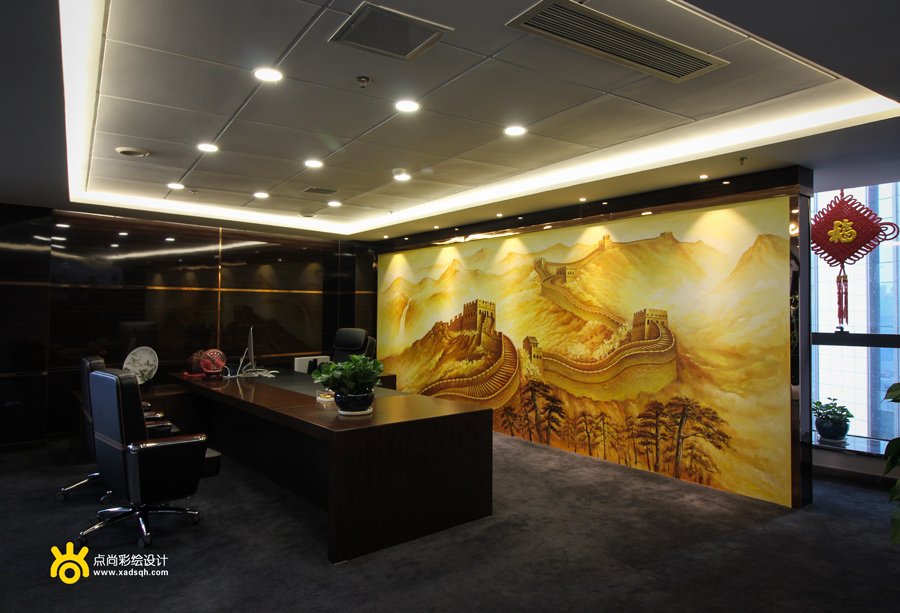 金色长城手绘壁画